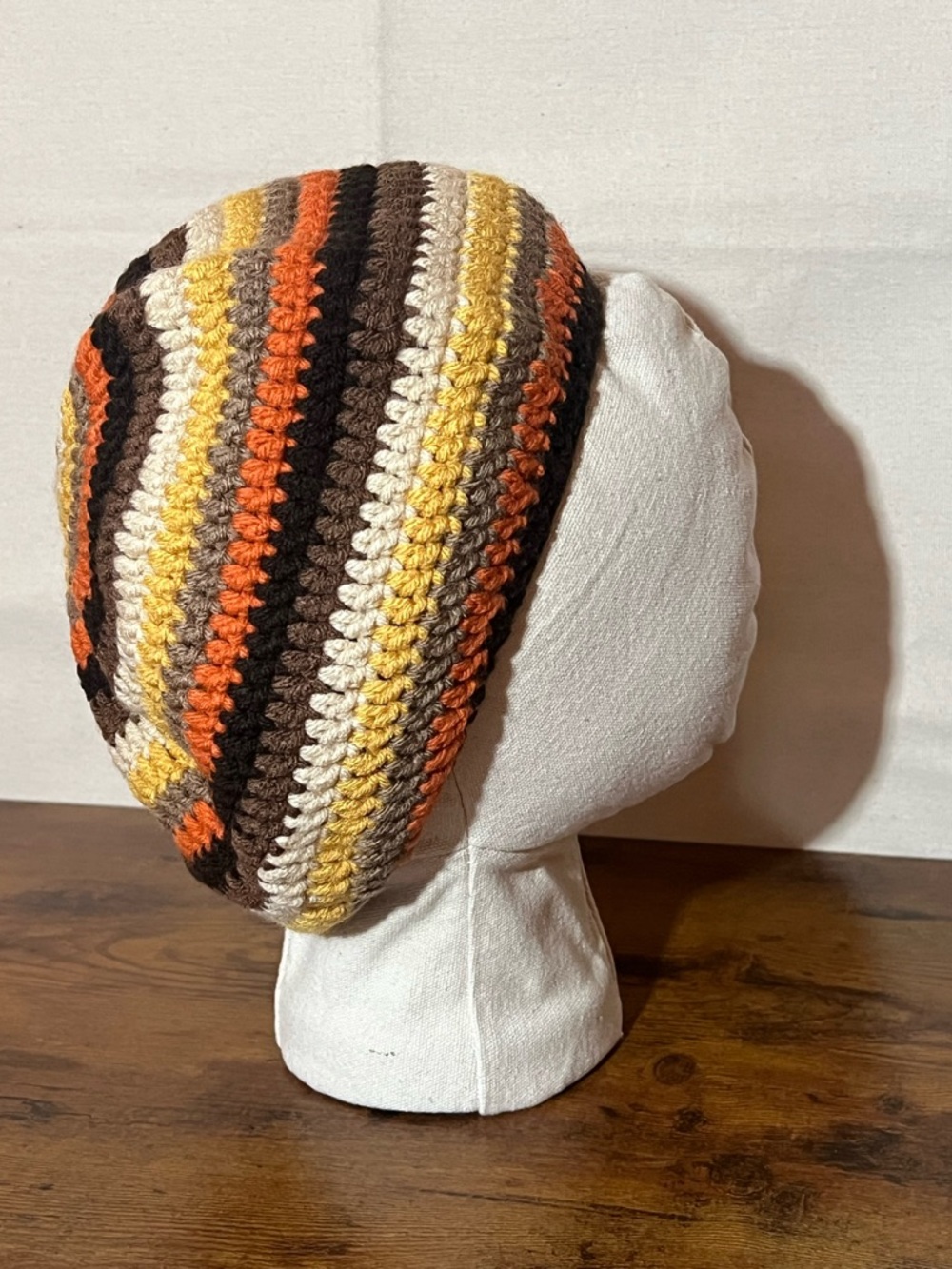 Handmade Crochet Rasta Tam Hat | Slouchy Beanie for Locs | Multicolor